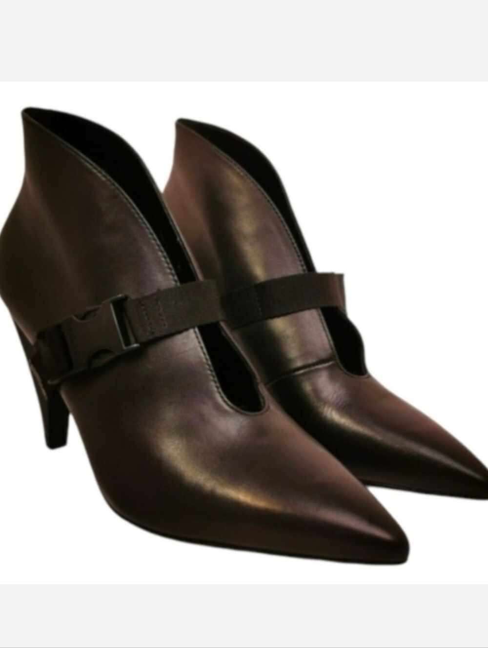 Kendall & Kylie Pointed-Toe Ankle Heels in Dark Brown
